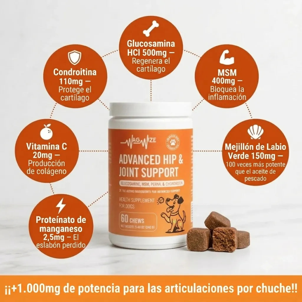 Golosinas masticables para el cuidado de las caderas y las articulaciones