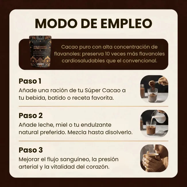 Fomenta la Salud de las Arterias, Circulación y el Bienestar Cardiovascular de Forma Natural, con Cacao Ceremonial